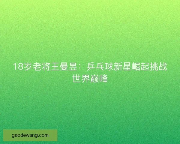 18岁老将王曼昱：乒乓球新星崛起挑战世界巅峰